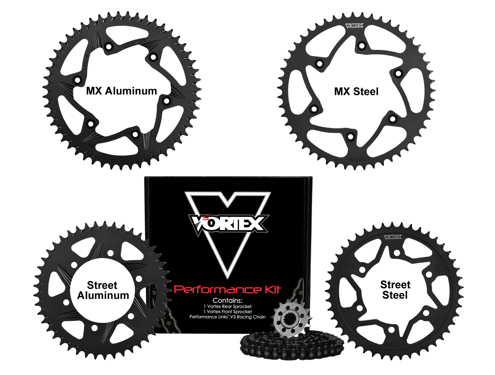 Yamaha FZS1000 / FZ1 01-05 Vortex 520 Chain and Sprocket Kit 15-44