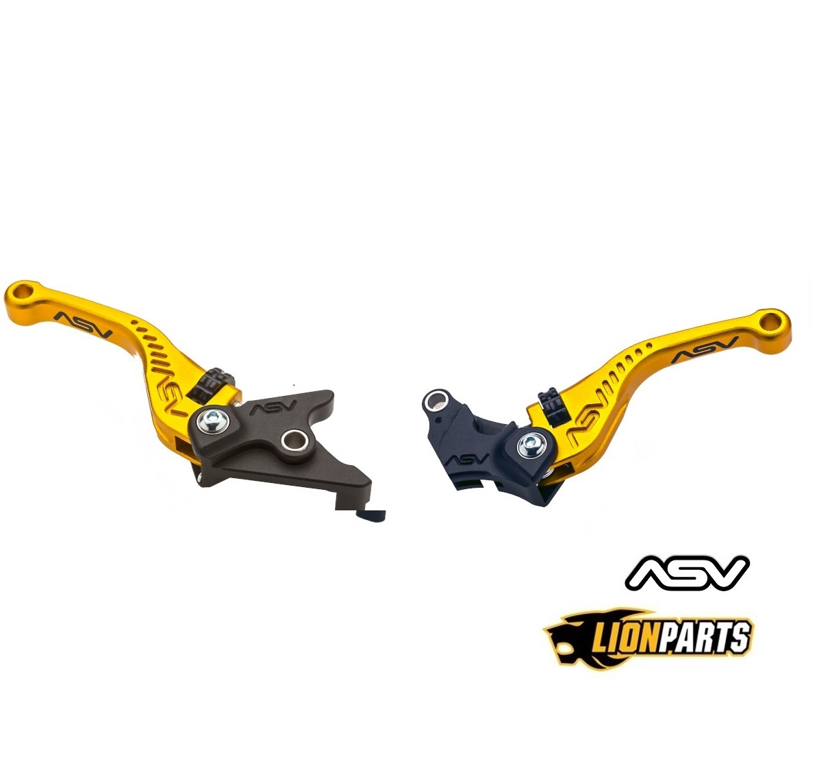 ASV Gold Shorty Brake and Clutch Lever Set For Kawasaki Ninja ZX6R
