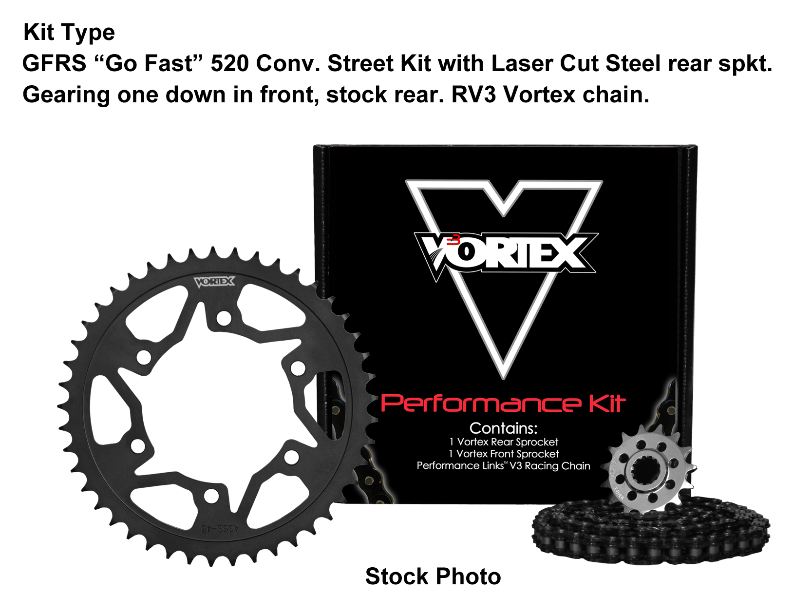 Yamaha FZS1000 / FZ1 01-05 Vortex 520 Chain and Sprocket Kit 15-44