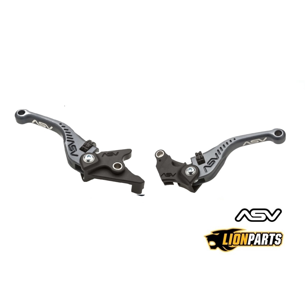 ASV Grey Shorty Brake and Clutch Lever Set For Kawasaki Ninja ZX6R